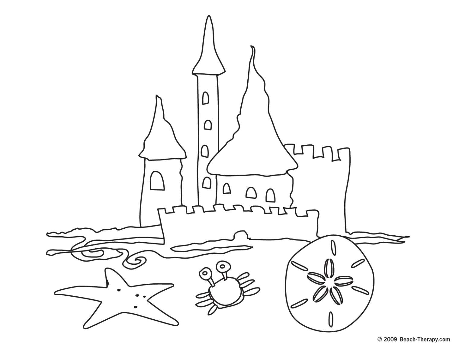 Beach coloring pages