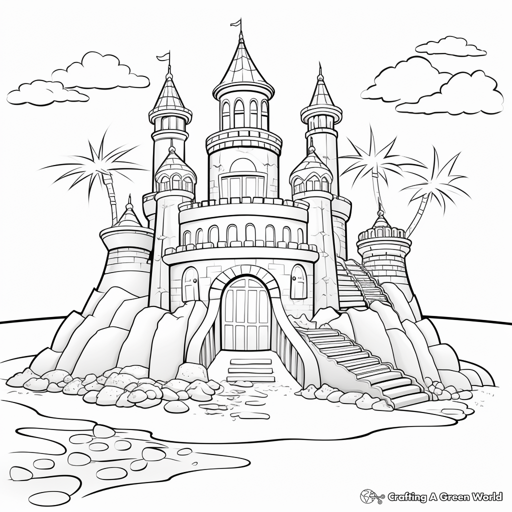 Beach coloring pages