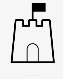 Sand castle coloring page