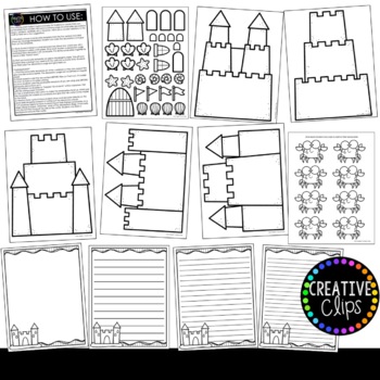 Build a sandcastle craft summer coloring pages tpt