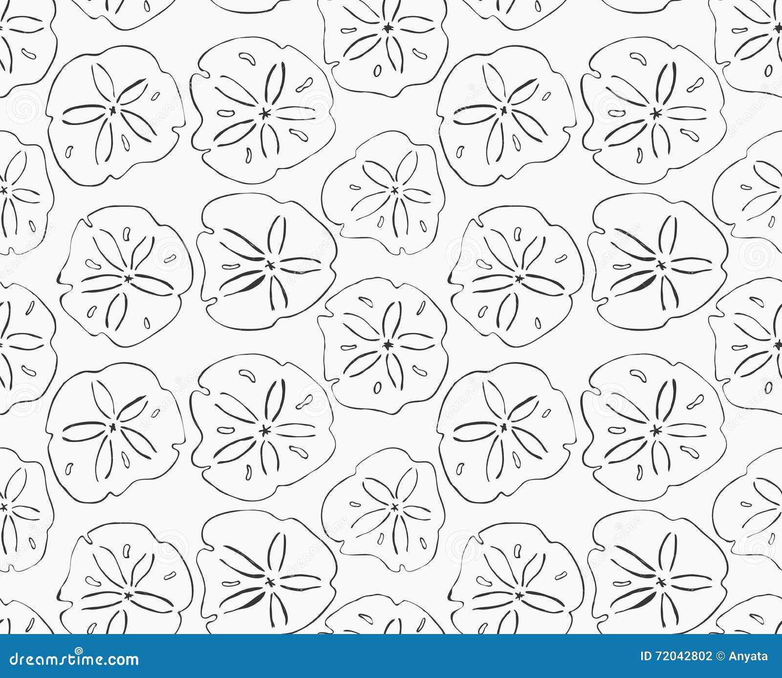 Sand dollar black stock vector illustration of fabric