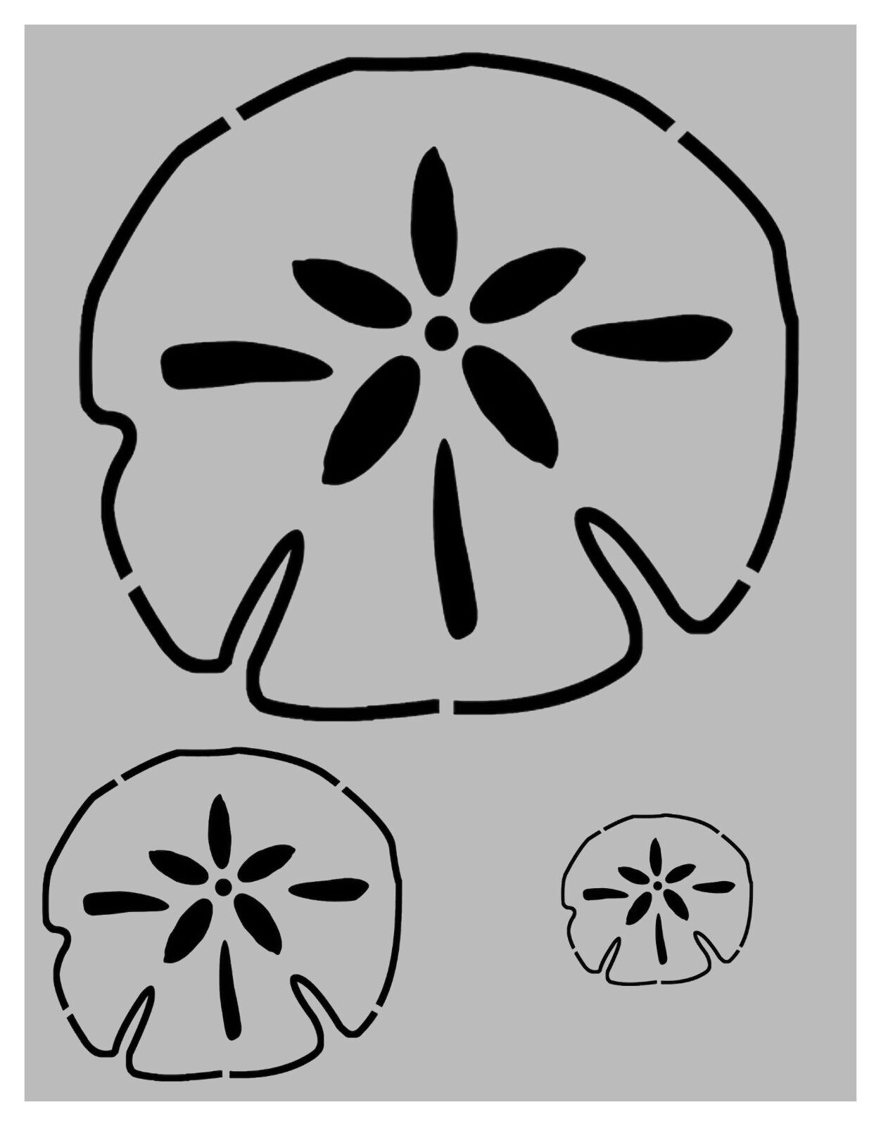 Seashell sea shells sand dollar stencil x stencil free shipping