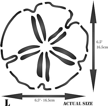 Sand dollar stencil x inch l