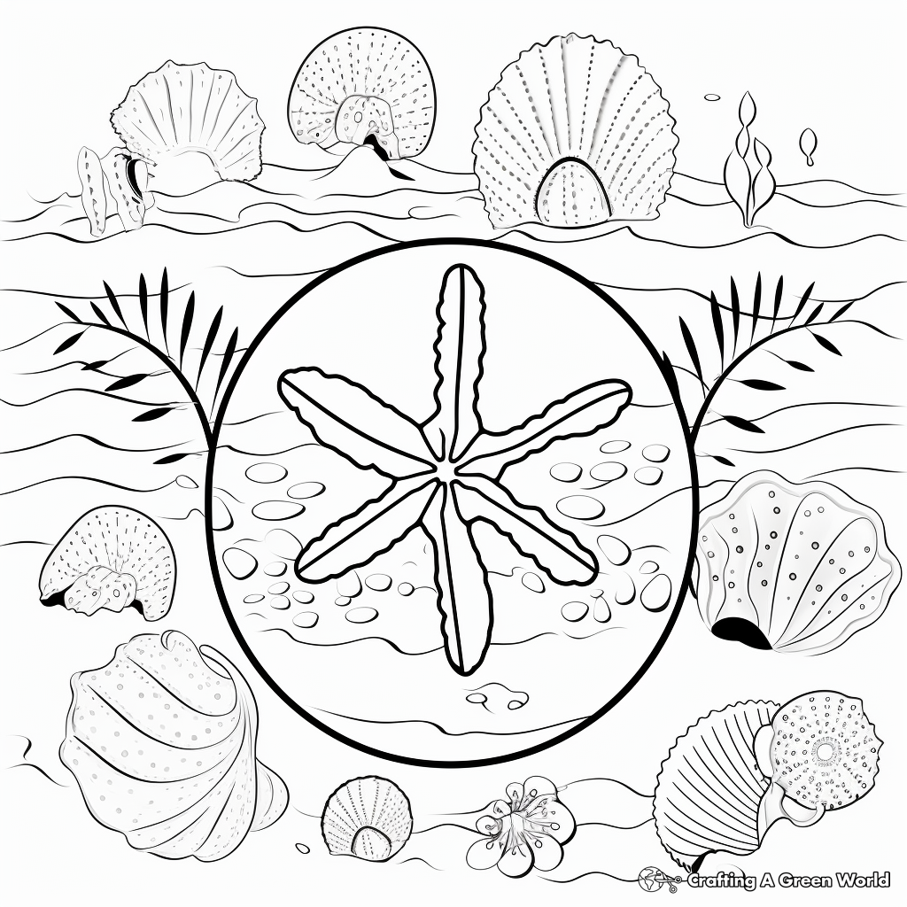 Sand dollar coloring pages