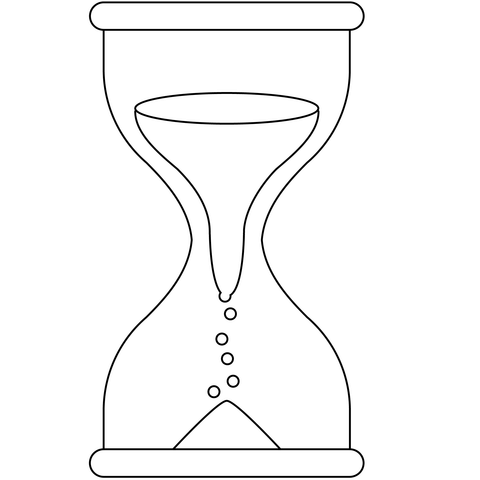 Hour glass flowing sand emoji coloring page free printable coloring pages