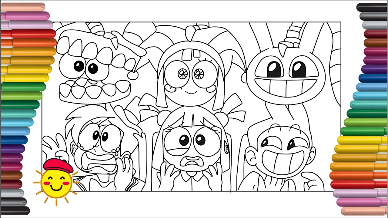 Poni jax and caine the aazing digital circus new coloring pages