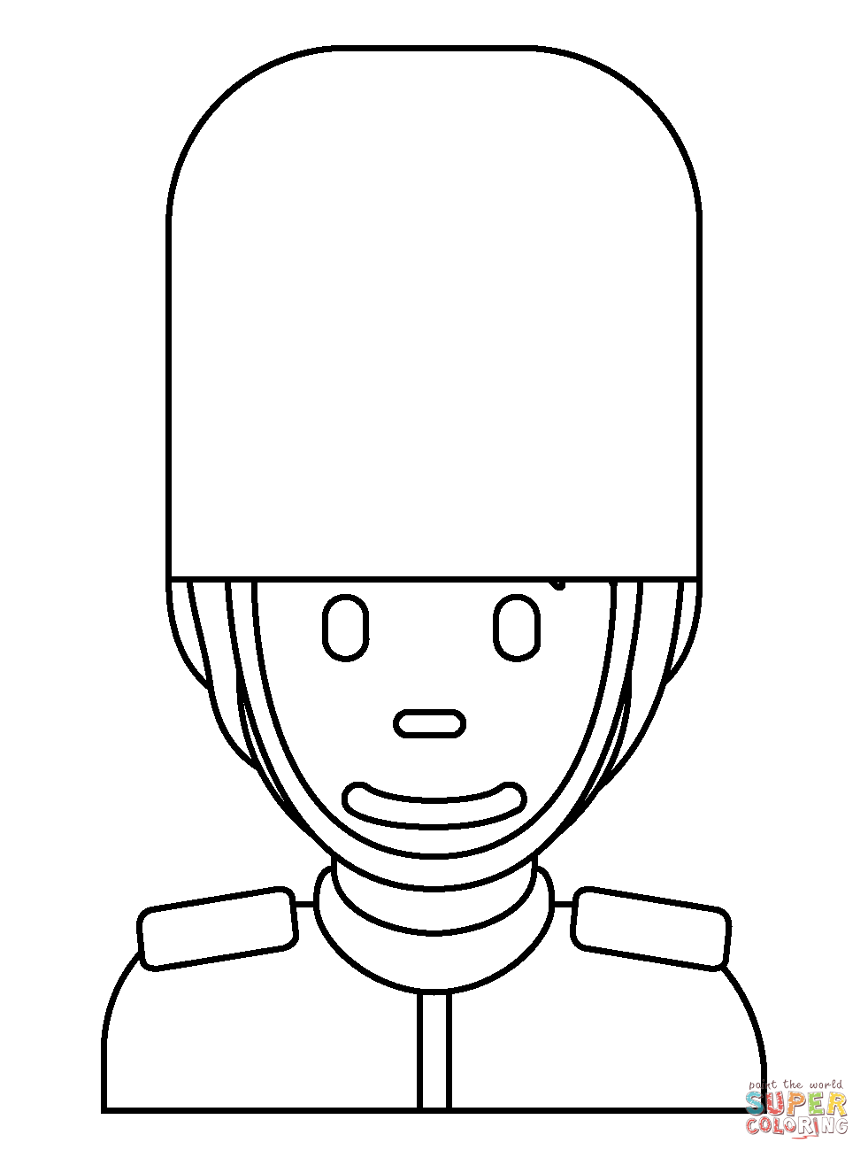 Guard emoji coloring page free printable coloring pages