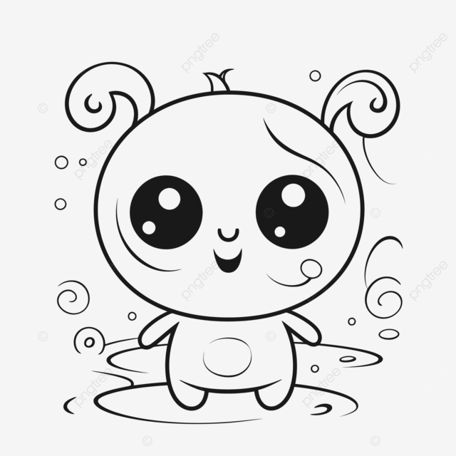 Cute cartoon cartoon creature coloring page outline sketch drawing vector car drawing cartoon drawing wing drawing png and vector with transparent background for free download