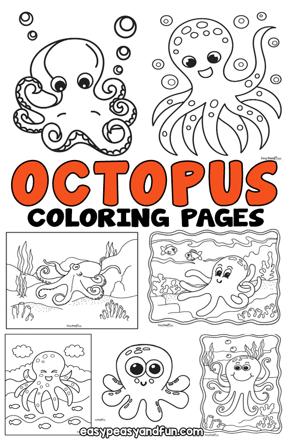 Octopus coloring pages