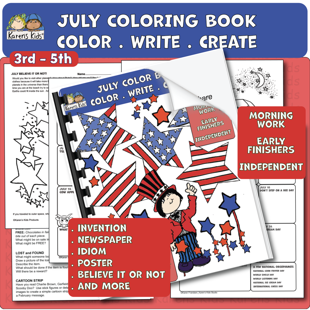 Color activity book for july rd