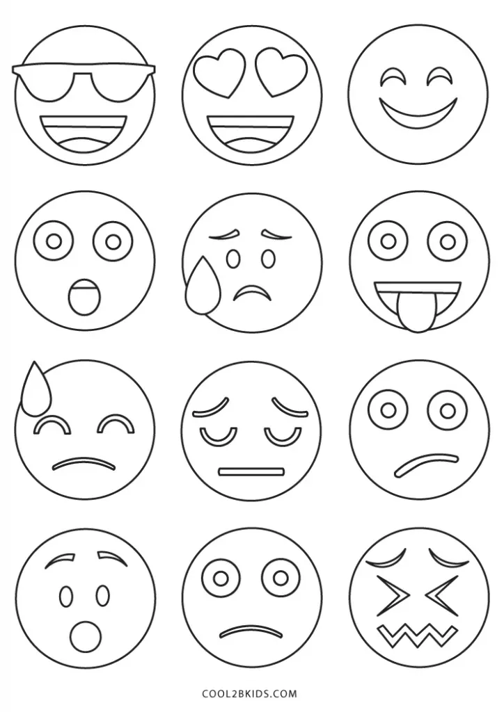 Free printable emoji coloring pages for kids emoji coloring pages emoji patterns emoji craft