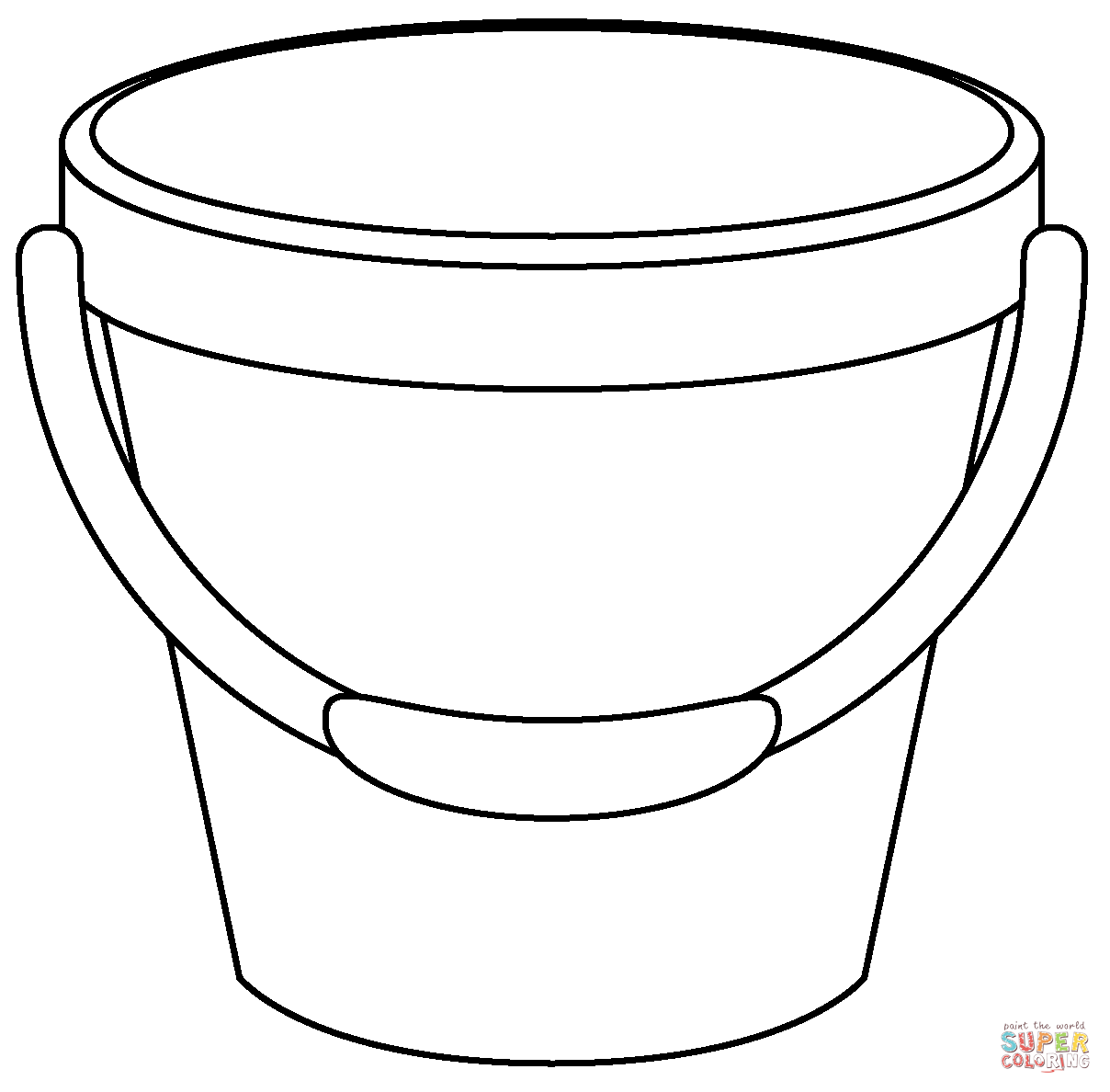 Bucket emoji coloring page free printable coloring pages