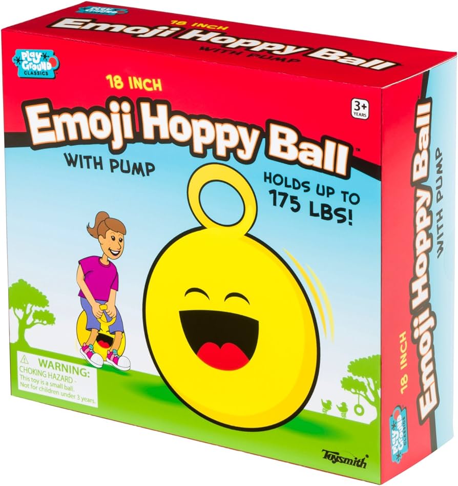 Toysmith playground classics emoji hoppy ball ride