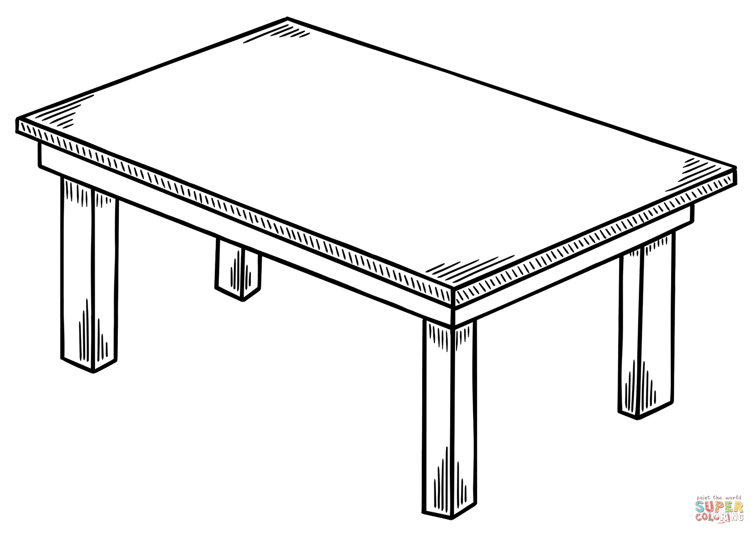 Table coloring page free printable coloring pages