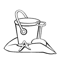 Sand bucket coloring pages