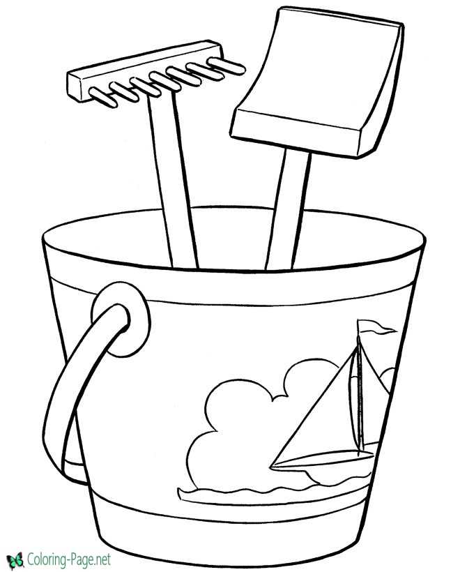 Free beach coloring pages