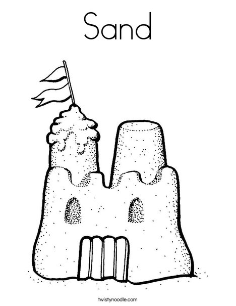 Sand coloring page