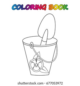 Table lamp coloring book game kids stock vector royalty free