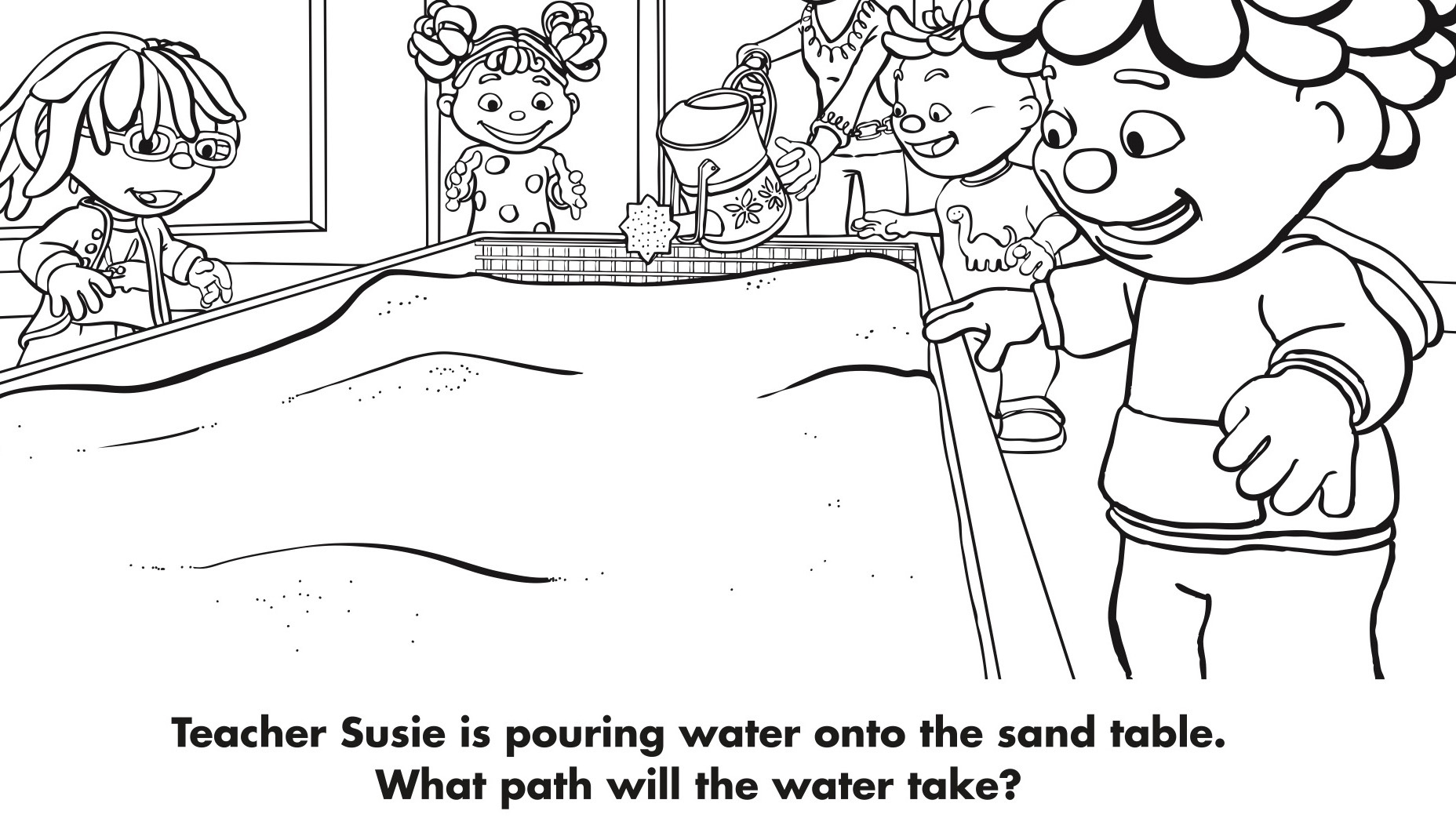 Sand table coloring page kids coloring pages kids for parents