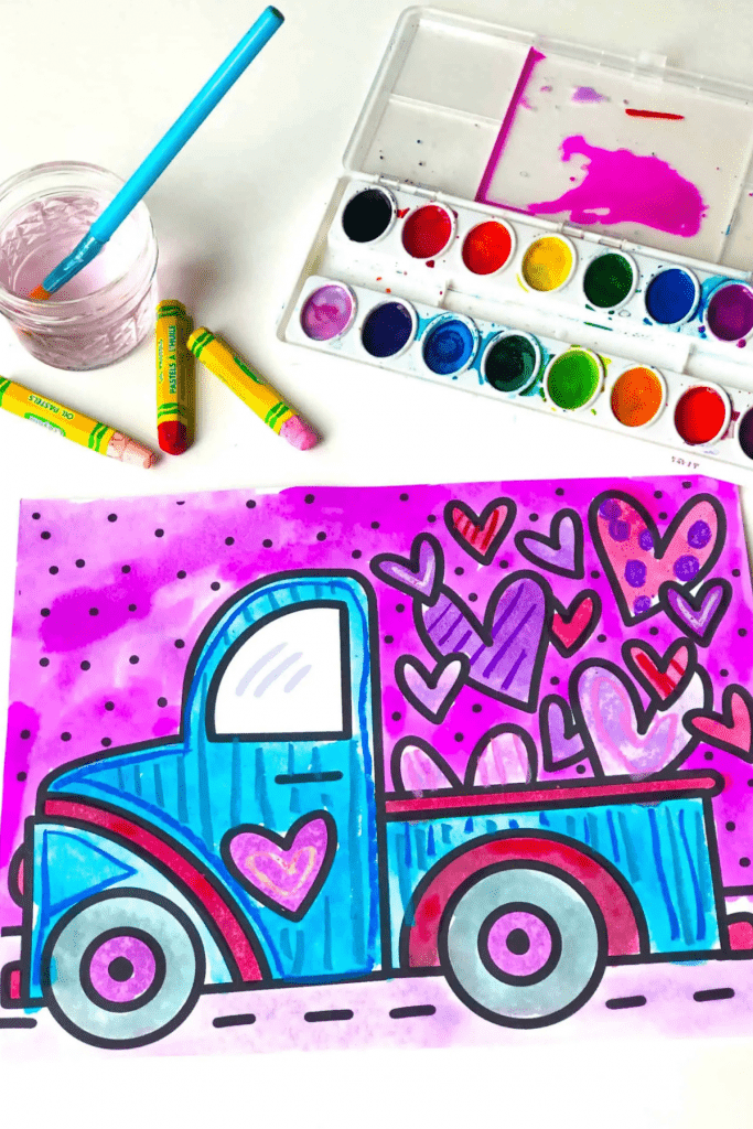 Valentines day coloring pages