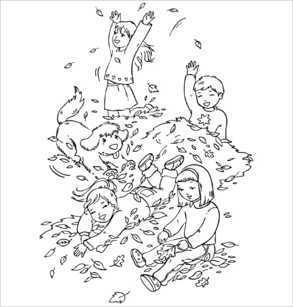 Autumn coloring pages