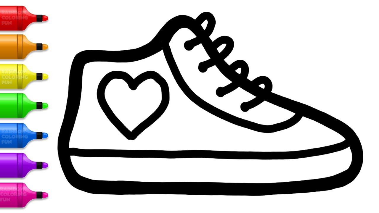 How to draw and color shoes