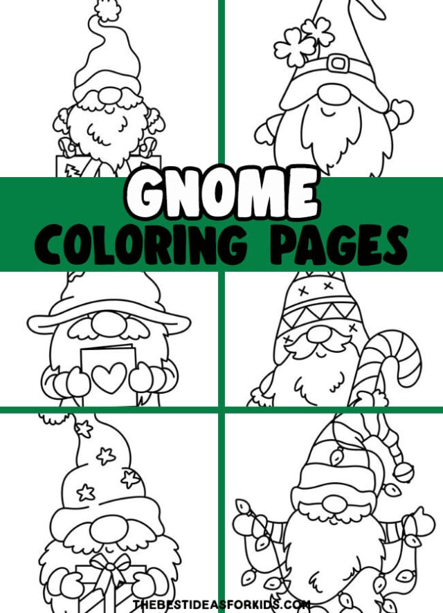 Gnome coloring pages free printables