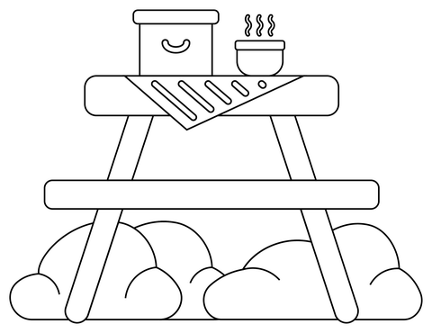 Picnic table coloring page free printable coloring pages