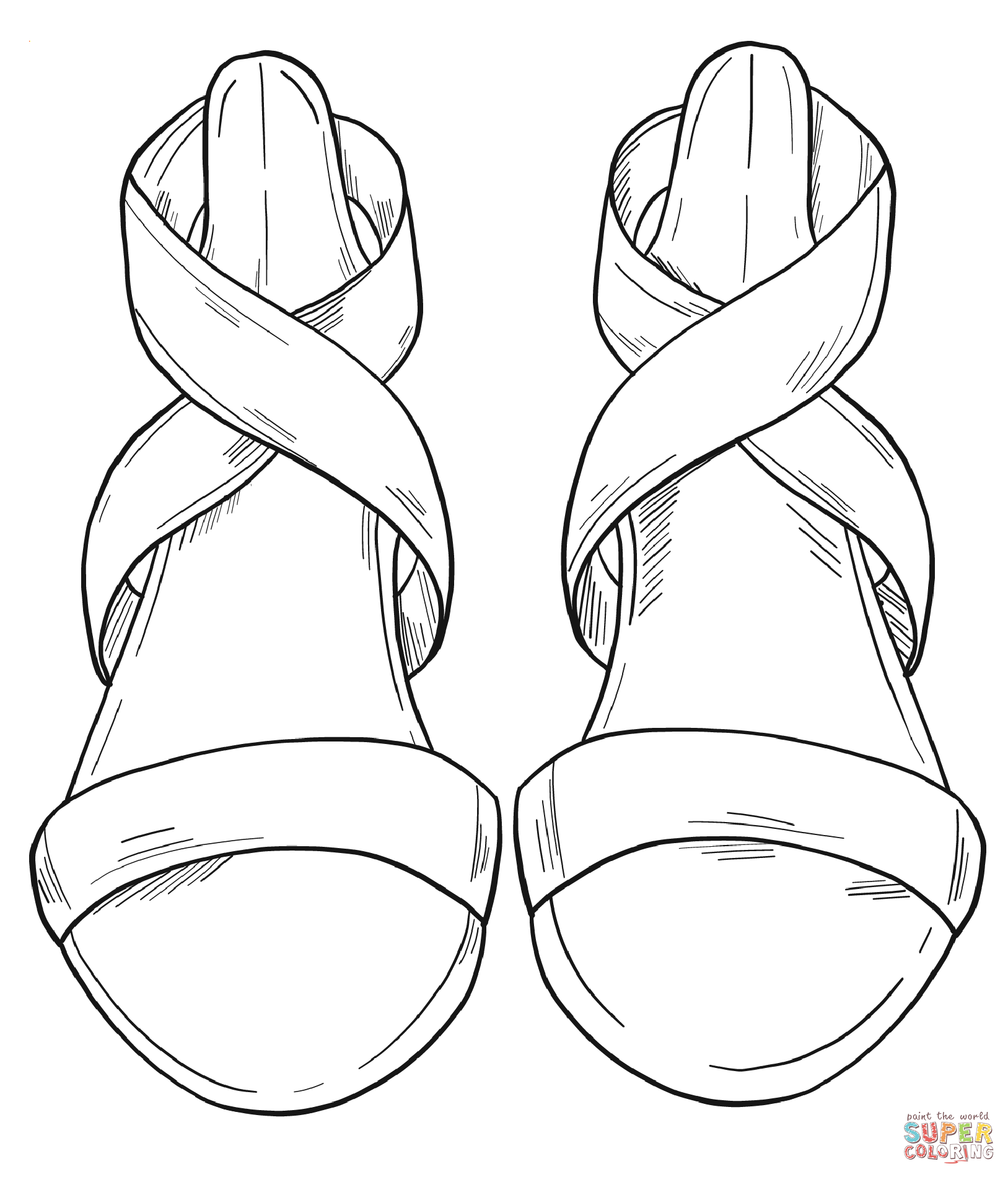 Sandals coloring page free printable coloring pages