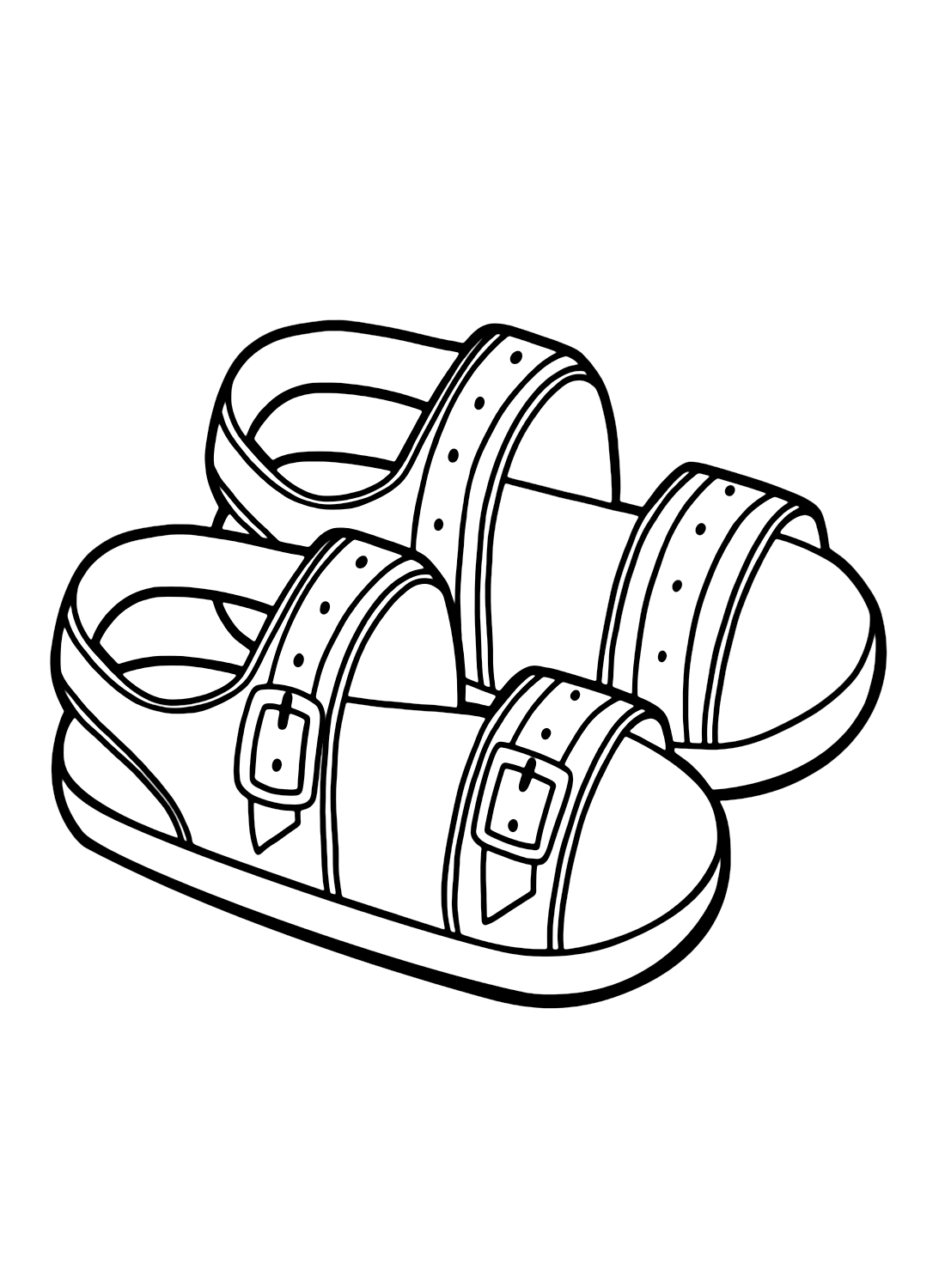 Sandals coloring pages printable for free download