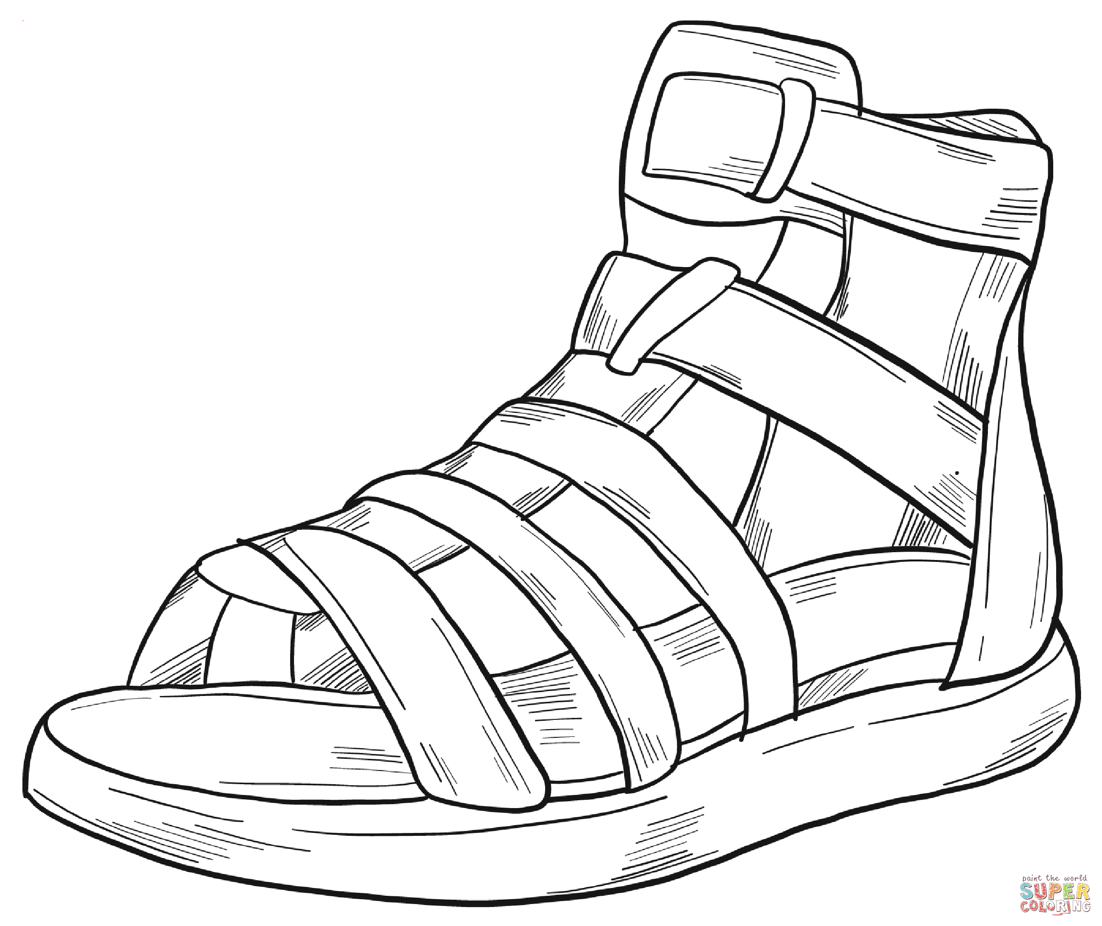 Sandal coloring page free printable coloring pages