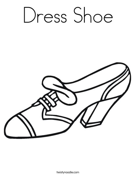 Dress shoe coloring page