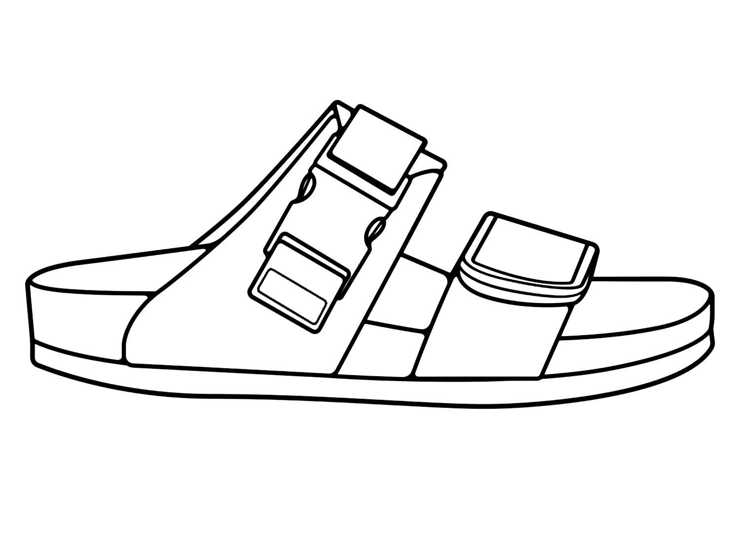 Sandals coloring pages