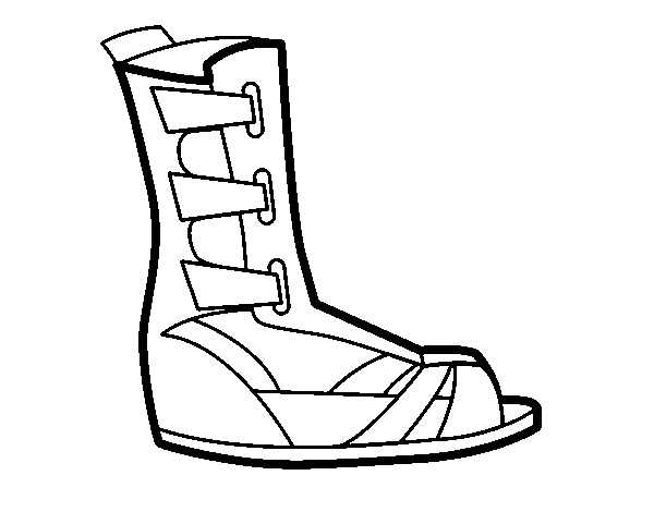 Roman sandal coloring page