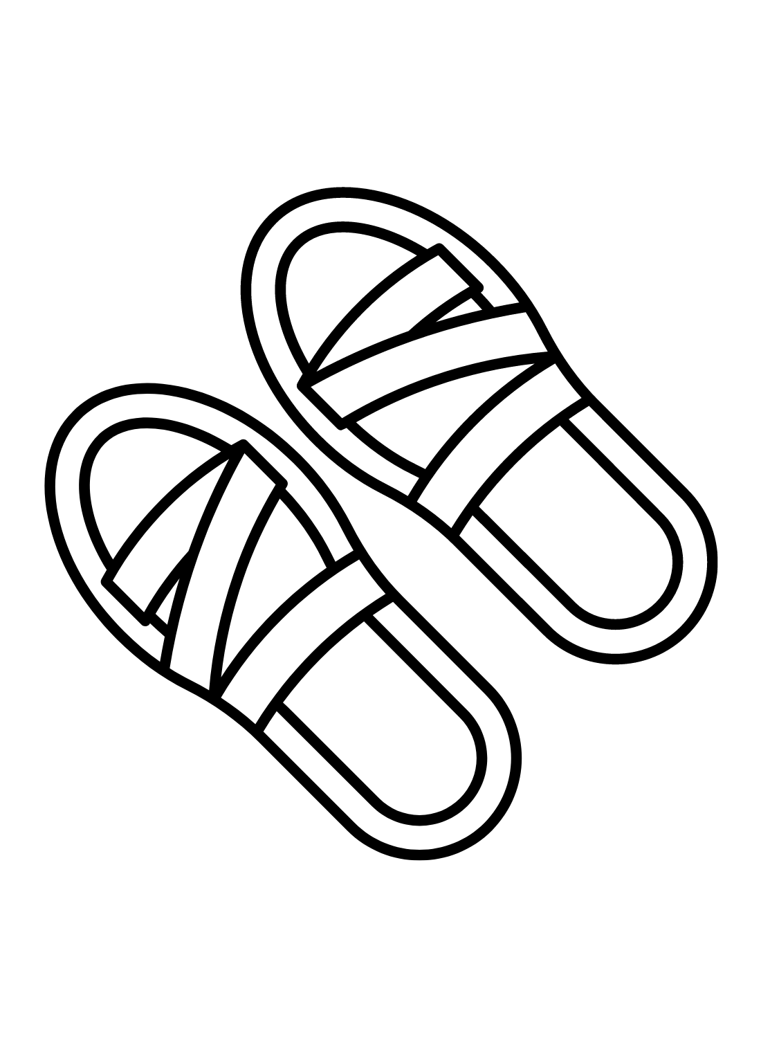 Sandals coloring pages printable for free download