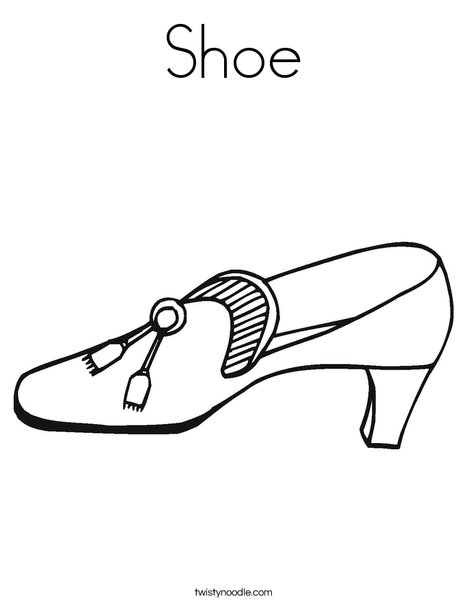 Shoe coloring page