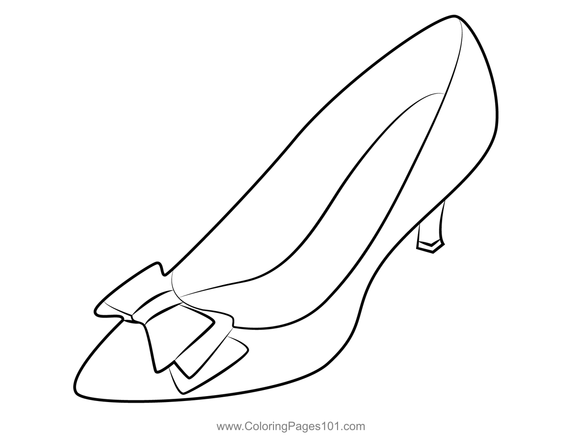 Fancy high heel sandal coloring page for kids