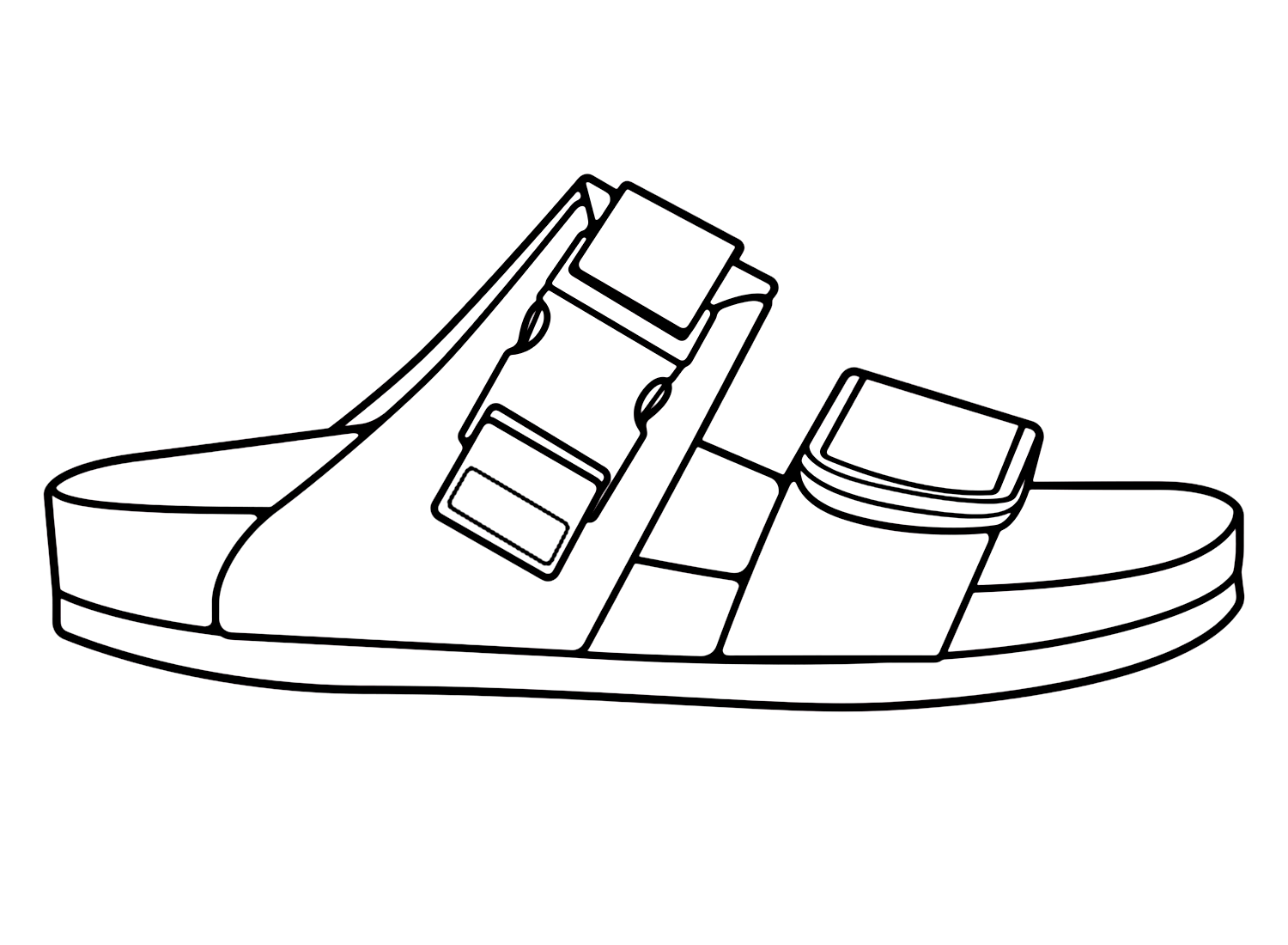 Sandals coloring pages printable for free download