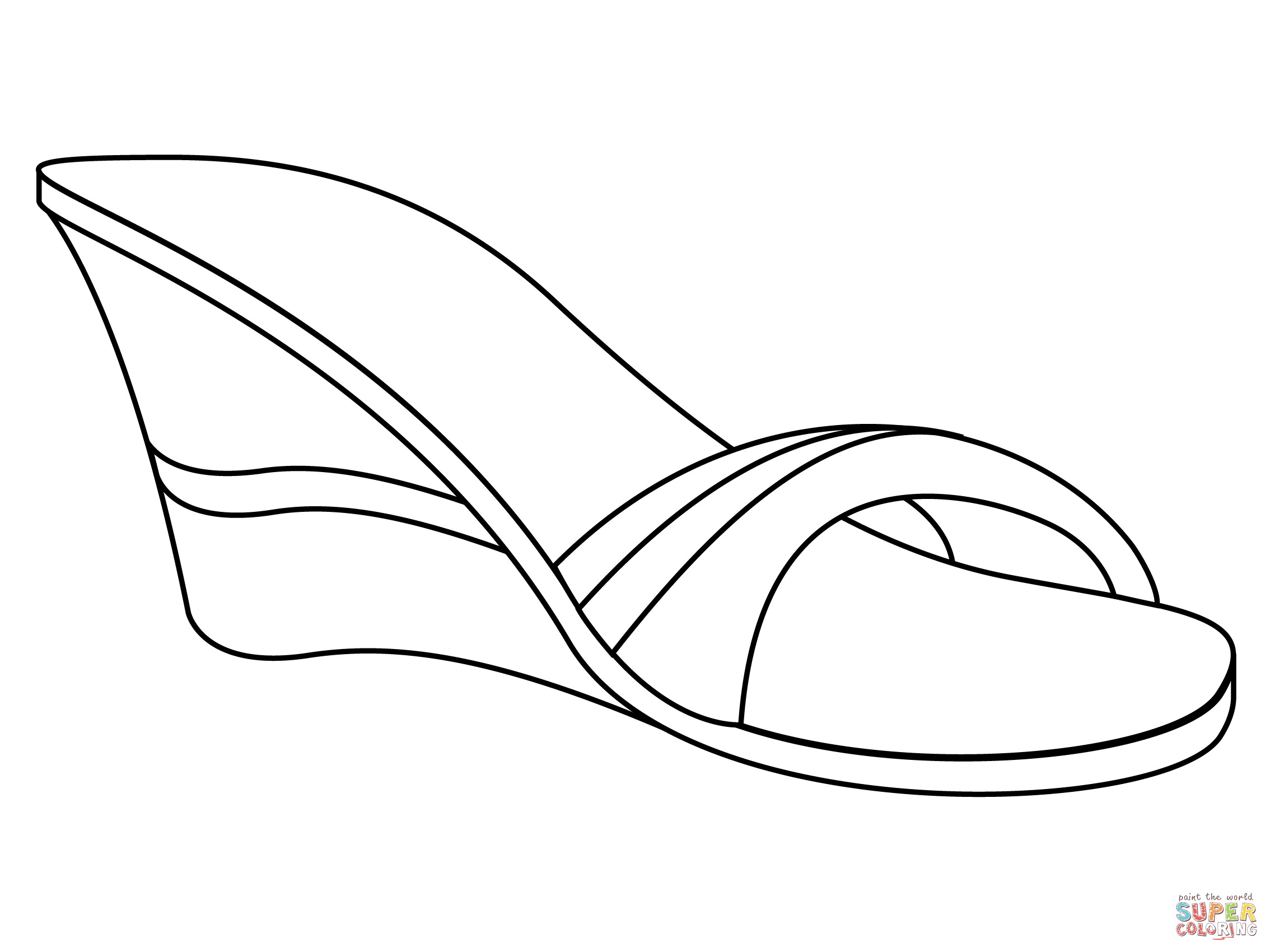 Womens sandal coloring page free printable coloring pages