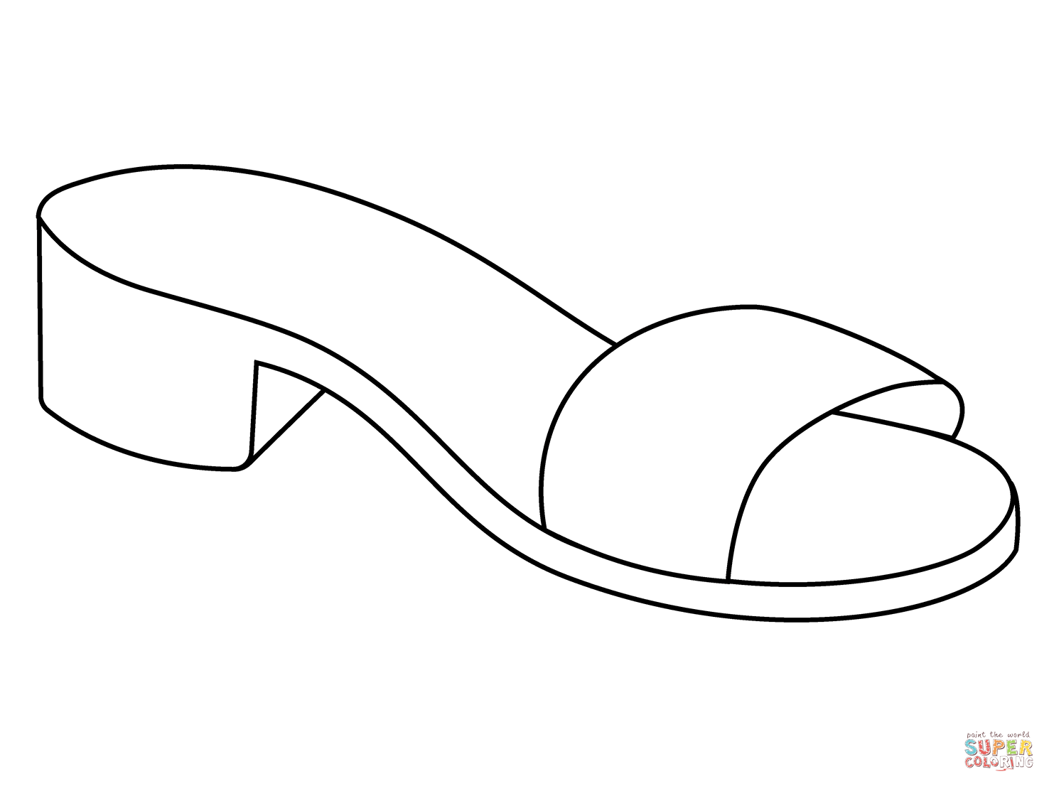 Womens sandal emoji coloring page free printable coloring pages