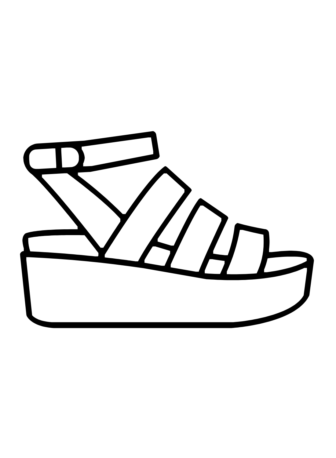 Sandals coloring pages