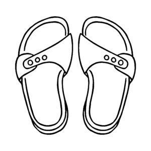 Sandals coloring pages printable for free download