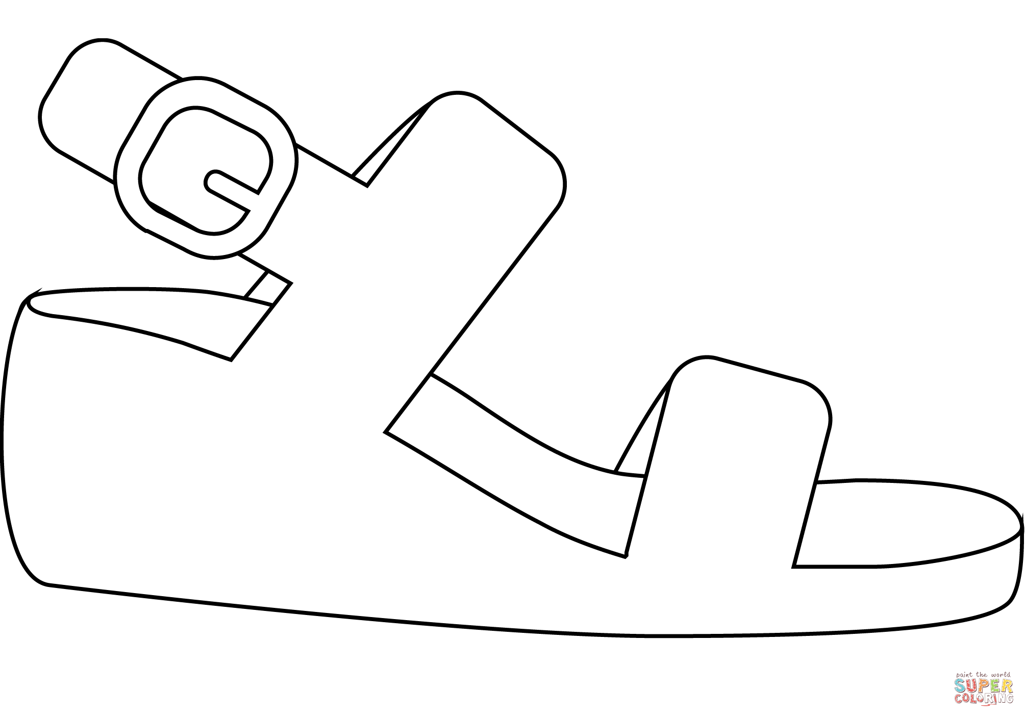 Sandals emoji coloring page free printable coloring pages