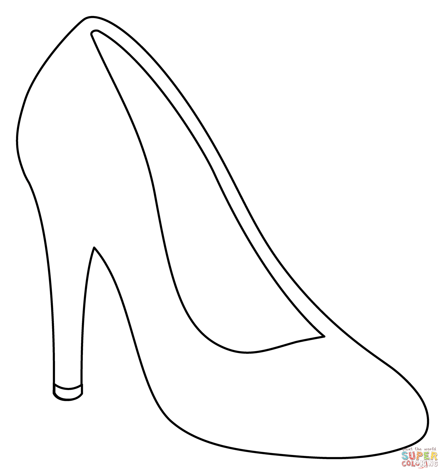 High heeled shoe emoji coloring page free printable coloring pages