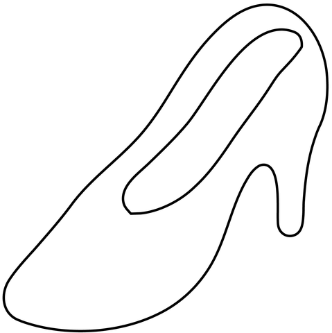 High heeled shoe emoji coloring page free printable coloring pages