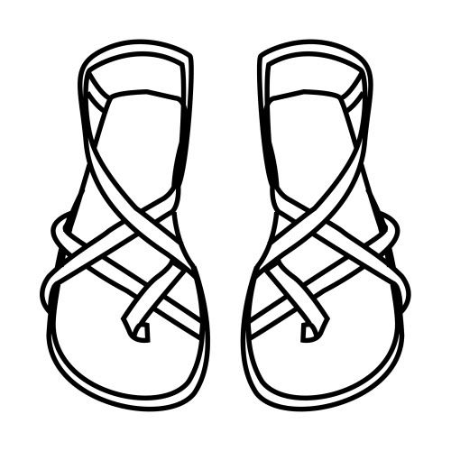 Sandal coloring pages shoes clipart childrens church crafts coloring pages