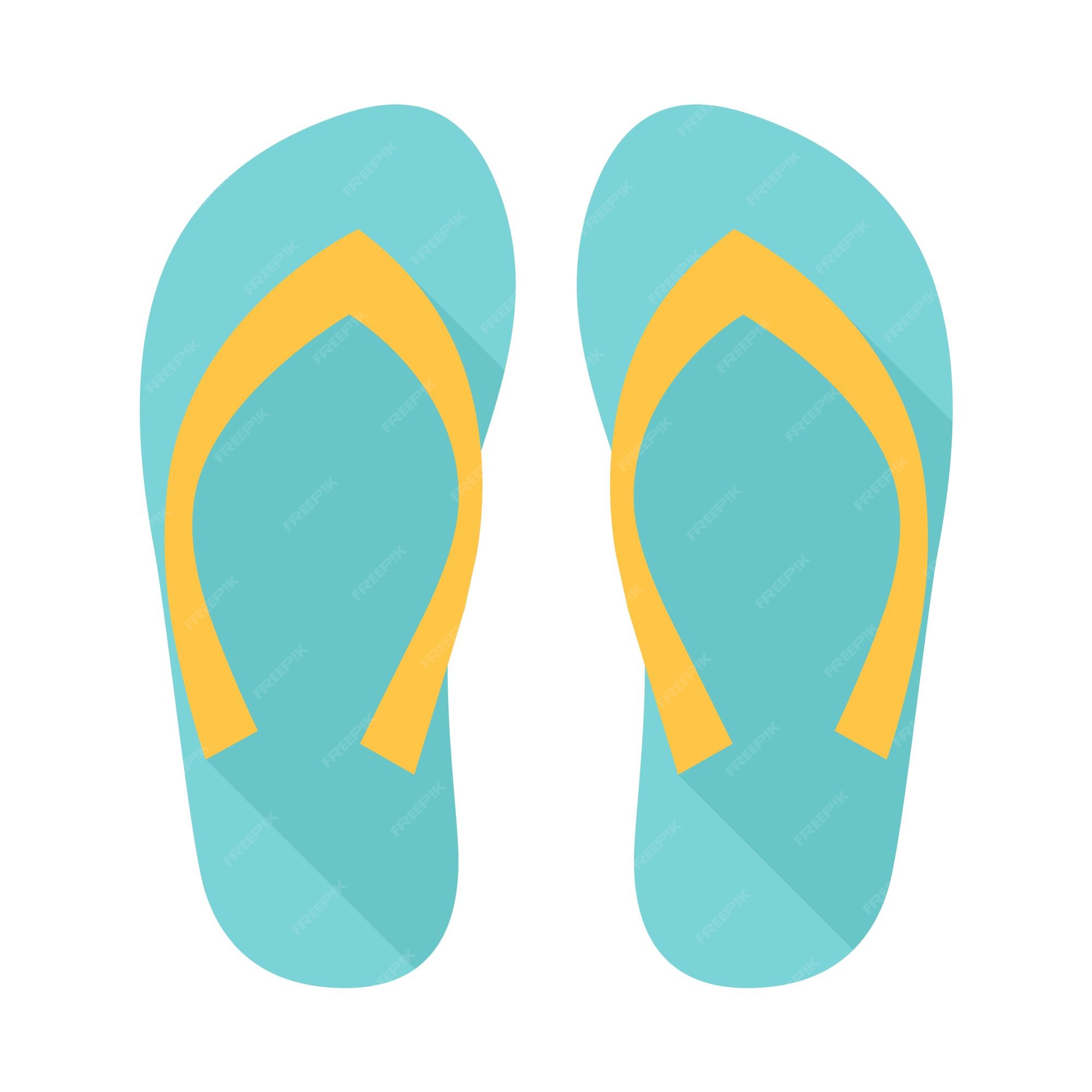 Premium vector slipper sandal icon in flat color style