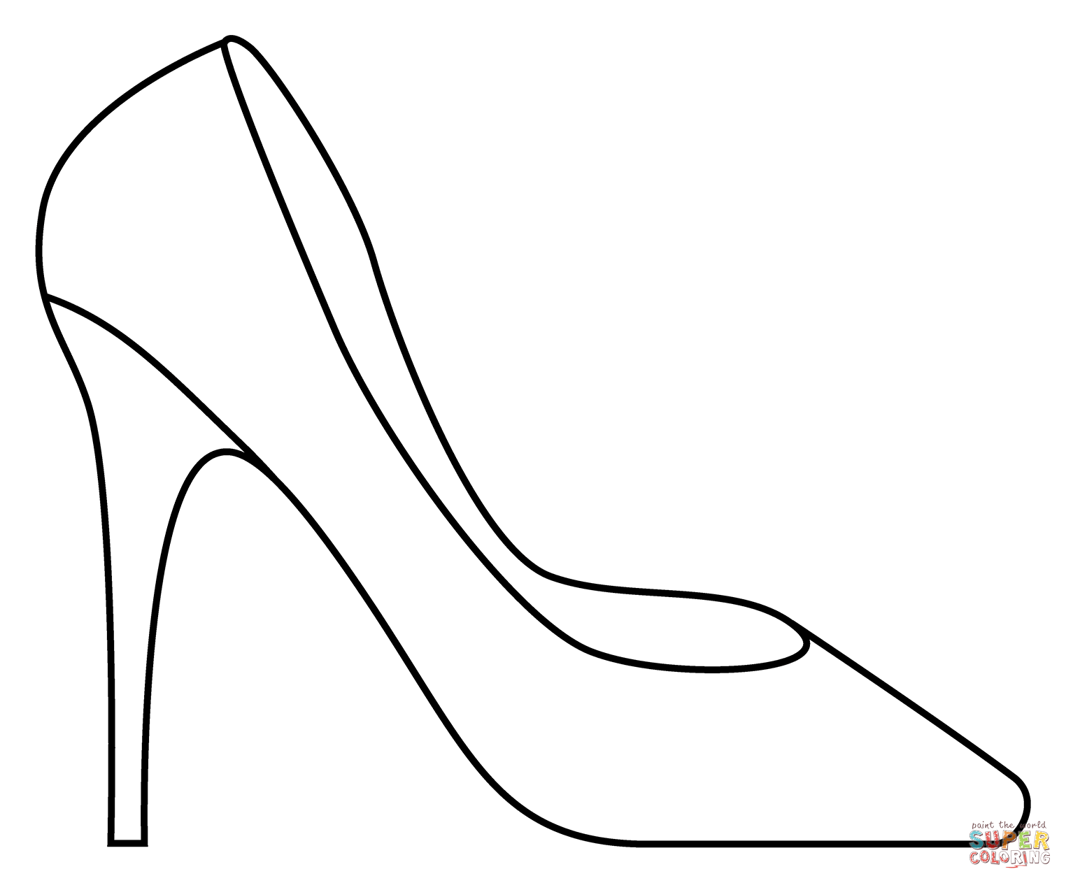 High heeled shoe emoji coloring page free printable coloring pages