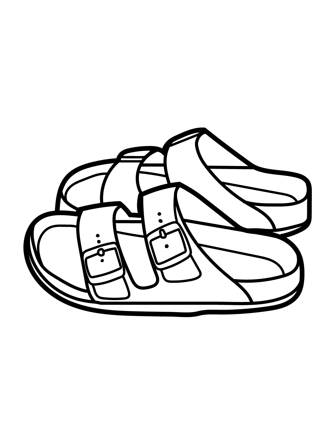 Sandals coloring pages printable for free download