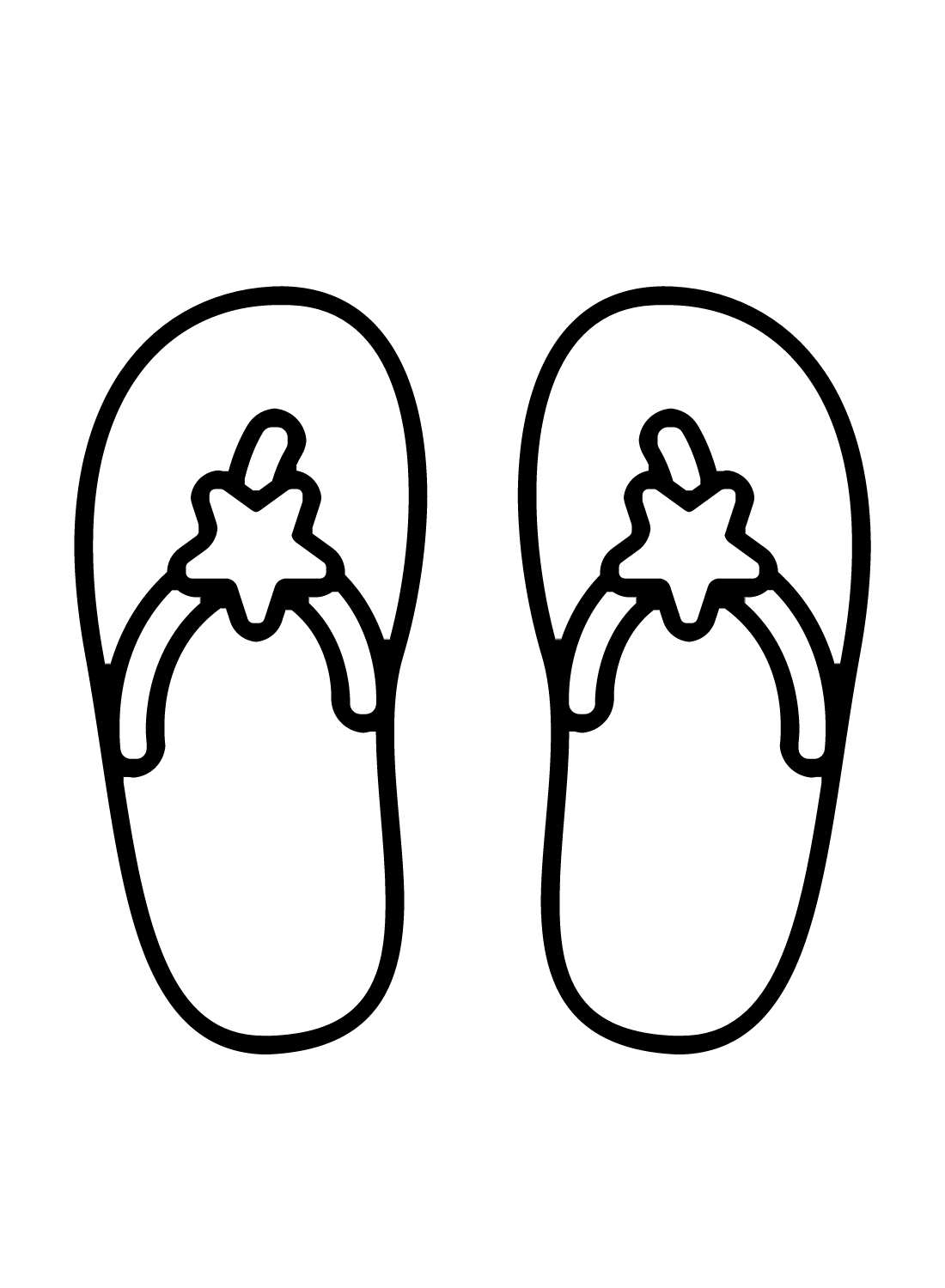 Sandals coloring pages printable for free download